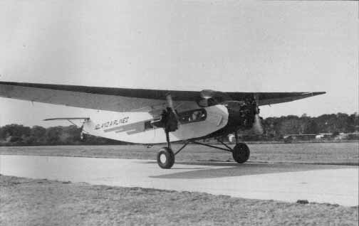 Trimotor on takeoff